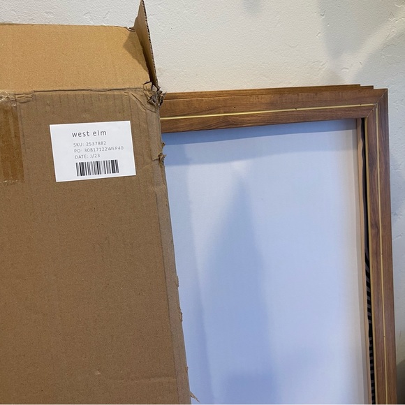 New West Elm Large Abstract Set of 3 Framed Canvas Wall Art Paintings Decor 24" - Picture 11 of 11